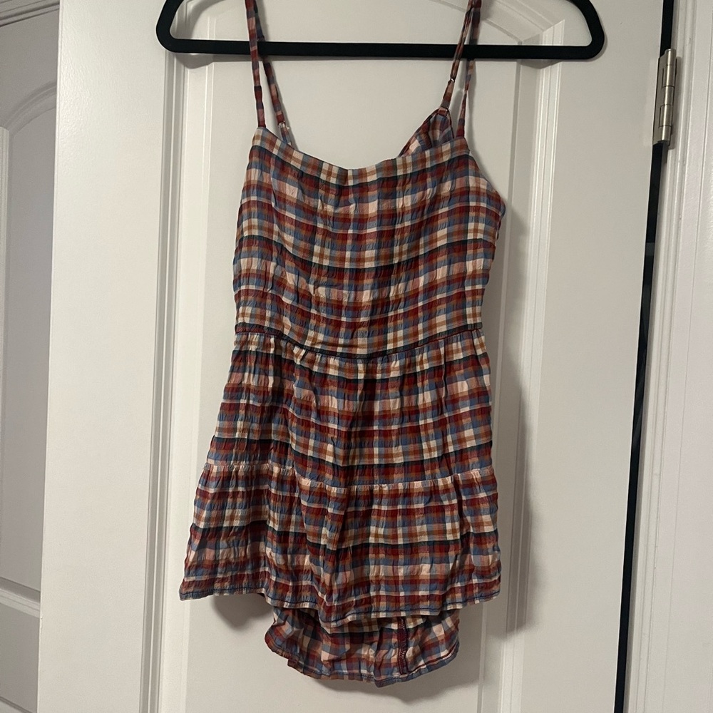 PLAID AMERICAN EAGLE TANK SIZE MEDIUM